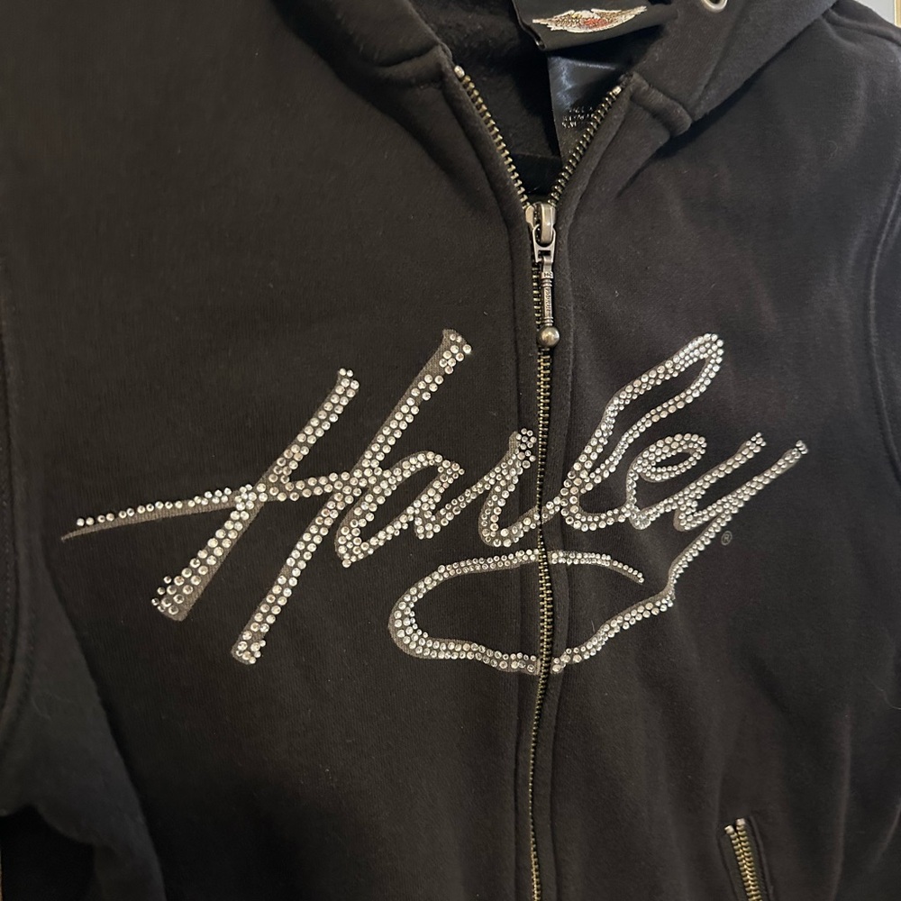 Harley-Davidson Black Zip-Up Jacket - Picture 2 of 4